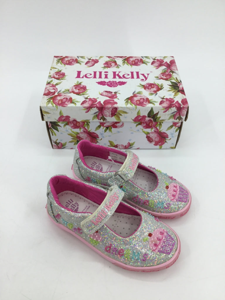 Lelli Kelly Child Size 9.5 Toddler Silver Sneakers
