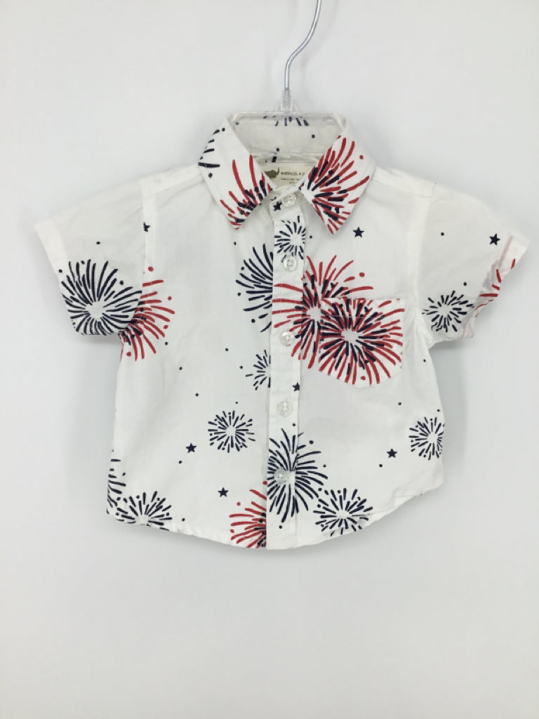 Monica + Andy Child Size 3-6 Months White Stars & Stripes