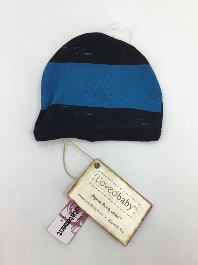 Loved Baby Child Size 0-3 Months Blue Stripe Hats - boys