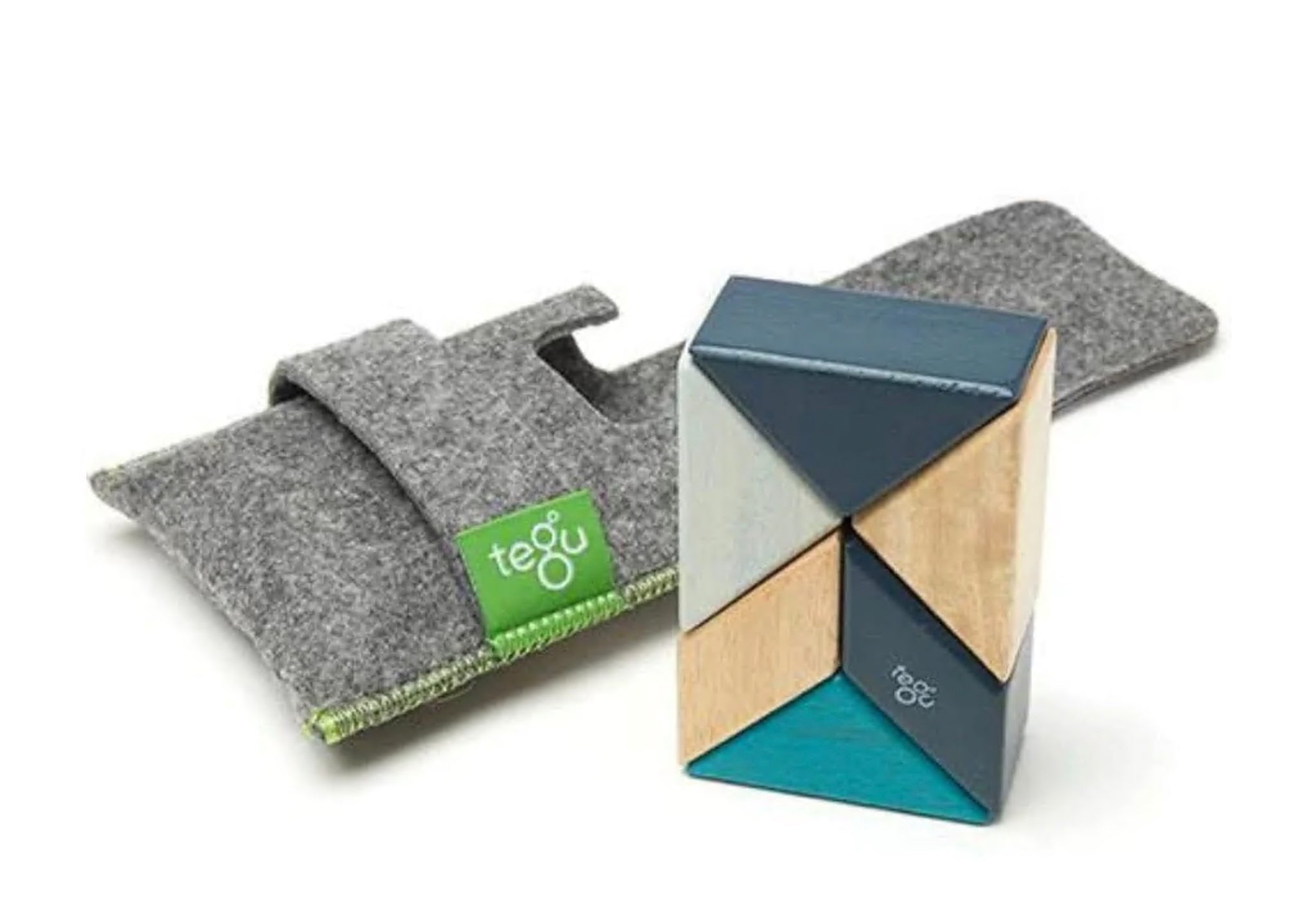 Tegu - Pocket Pouch - Prism Magnetic Wooden Block Set