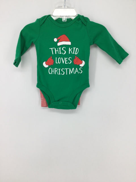 Carter's Child Size Newborn Green Christmas Outfit