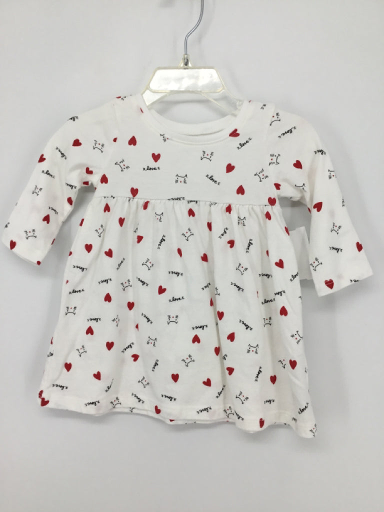 Old Navy Child Size 3-6 Months White Valentine's Day Dress