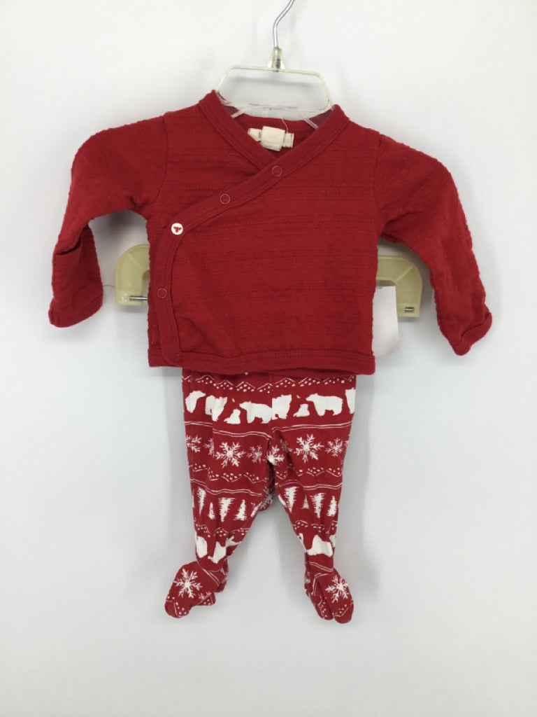 Burt s Bees Baby Child Size Preemie Red Christmas Outfit