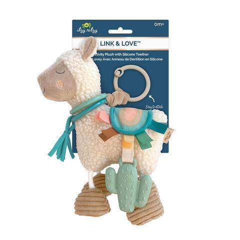 Itzy Ritzy - Link & Love Llama Activity Plush with Teether Toy