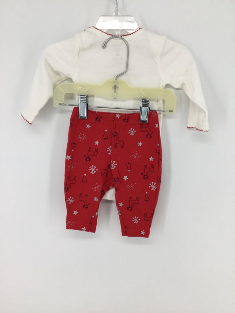 Just One You Made by Carters Child Size 3 Months Red Christmas Outfit