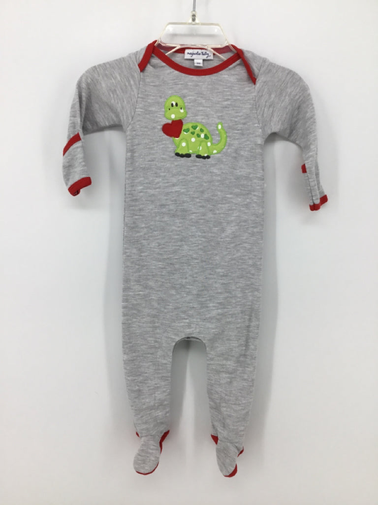 Magnolia Baby Child Size 0-3 Months Gray Valentine's Day Outfit