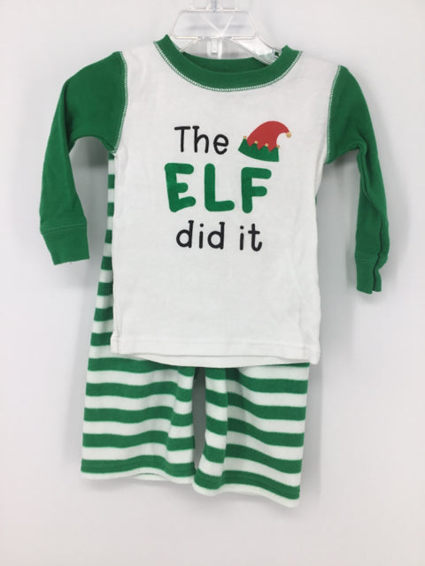 Koala Kids Child Size 12 Months Green Christmas Pajamas