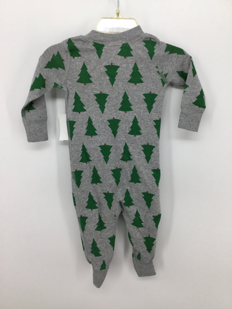 Hanna Andersson Child Size 3-6 Months Gray Christmas Pajamas