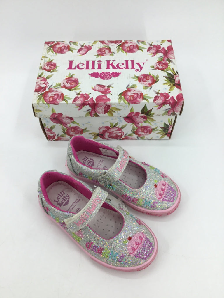 Lelli Kelly Child Size 9.5 Silver Sneakers