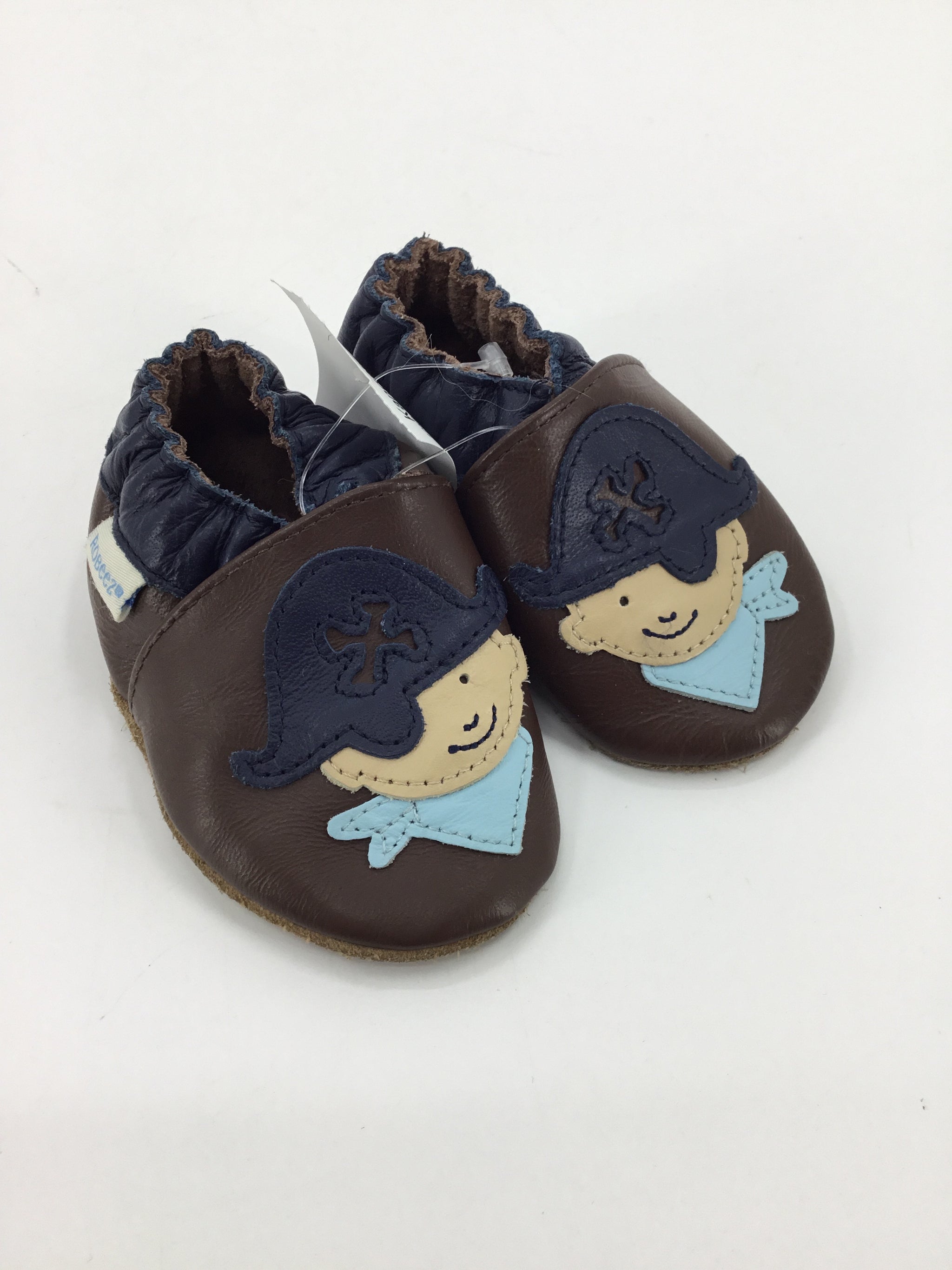 Robeez Child Size 1 Toddler Brown Baby/Walker Shoes