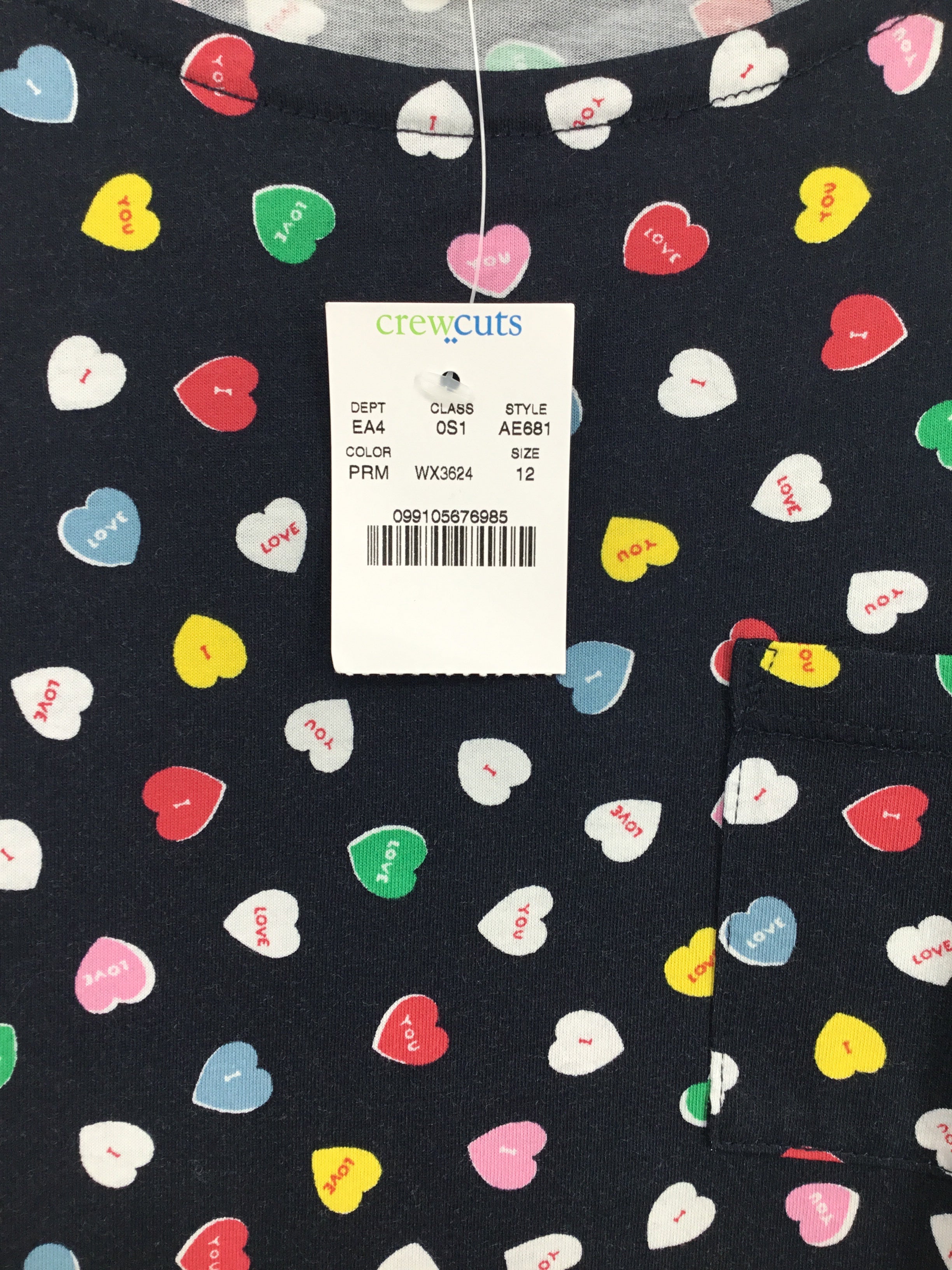 Crewcuts Child Size 12 Navy Valentine's Day Dress