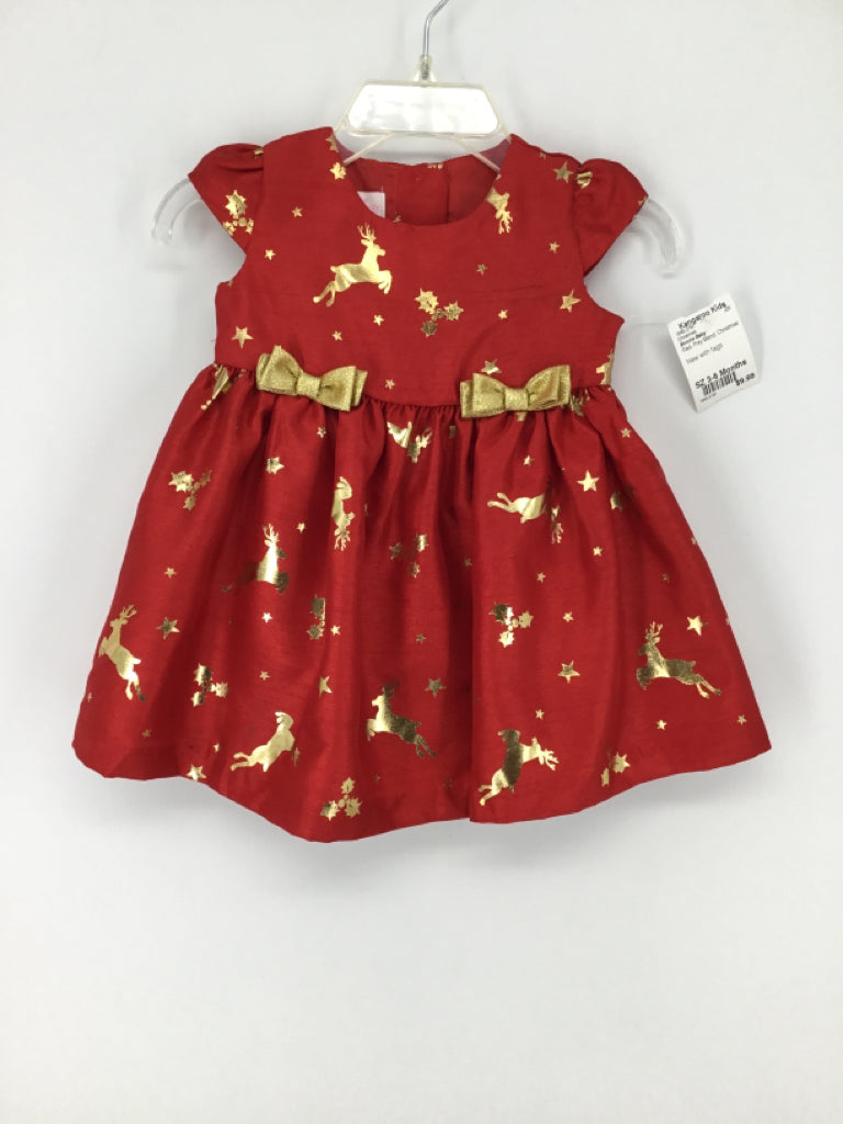 white christmas dresses Paty Knit Baby Christmas Dress with Swiss Tree Embroidery 3 Months main image 0