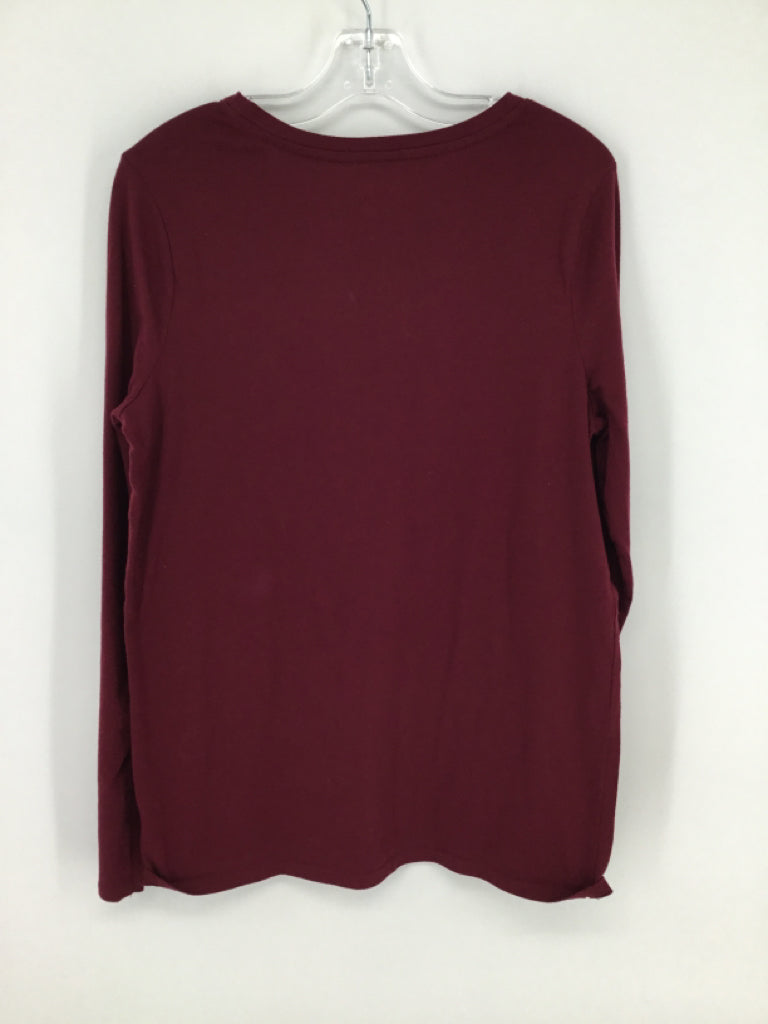 Cat & Jack Child Size 14 Burgundy Thanksgiving T-Shirt