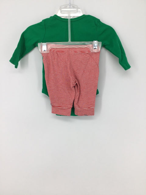 Carter's Child Size Newborn Green Christmas Outfit