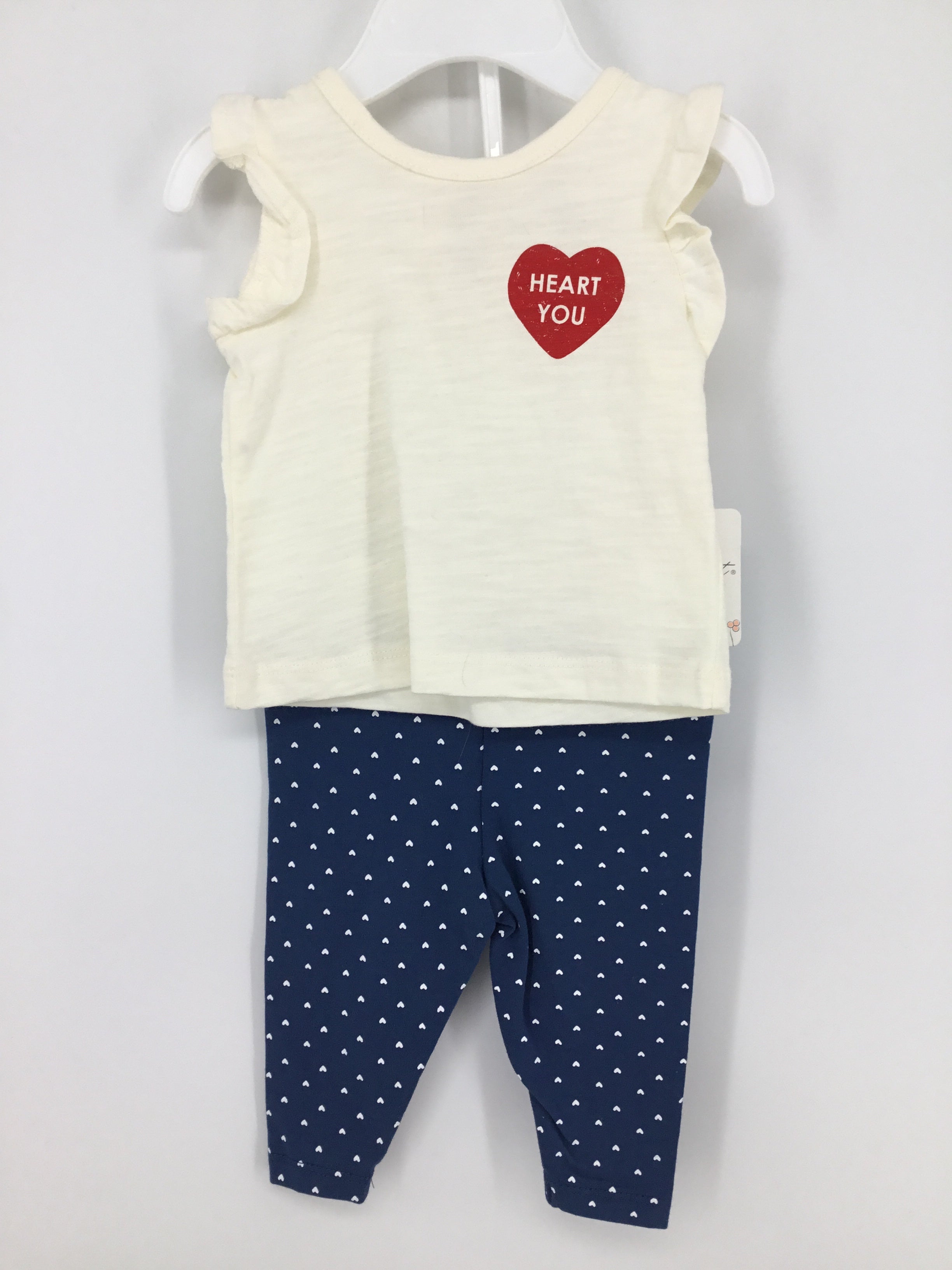 Starting Out Child Size 3 Months Blue Valentine's Day Outfit
