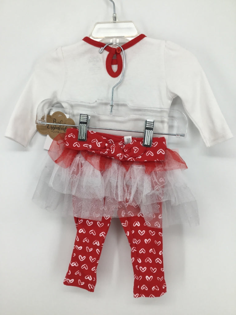 Baby Essentials Child Size 3 Months Red Valentine's Day Outfit
