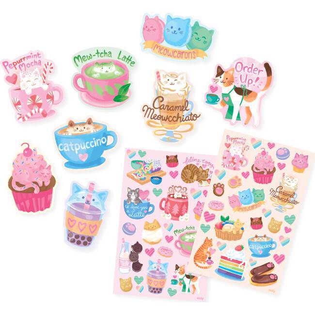 Ooly - Cat Cafe Scented Scratch Stickers