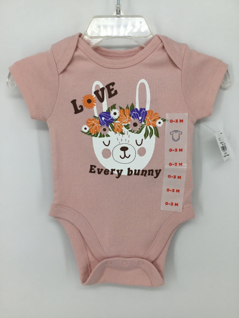 Old Navy Child Size 0-3 Months Pink Easter Onesie