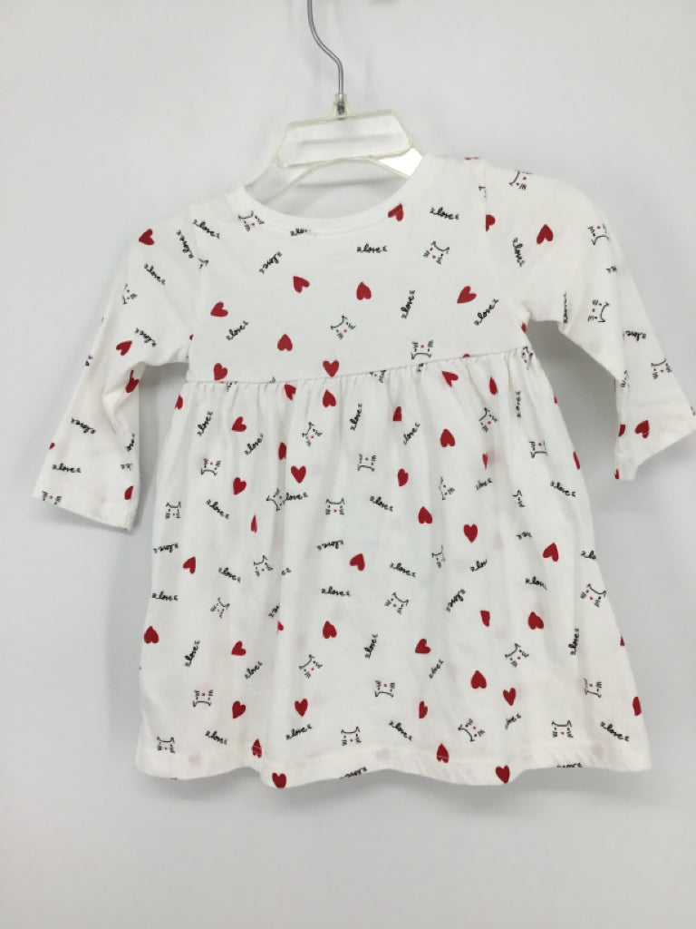 Old Navy Child Size 3-6 Months White Valentine's Day Dress