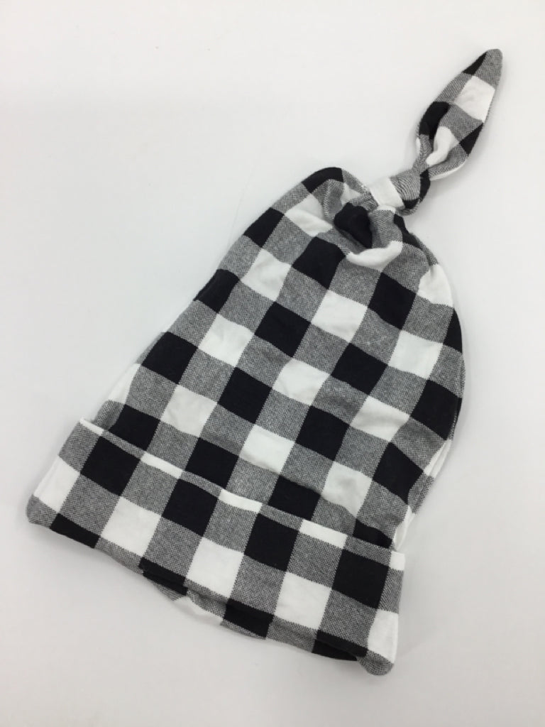 Spearmint Love Child Size 0-3 Months Black Checkered Hats - boys