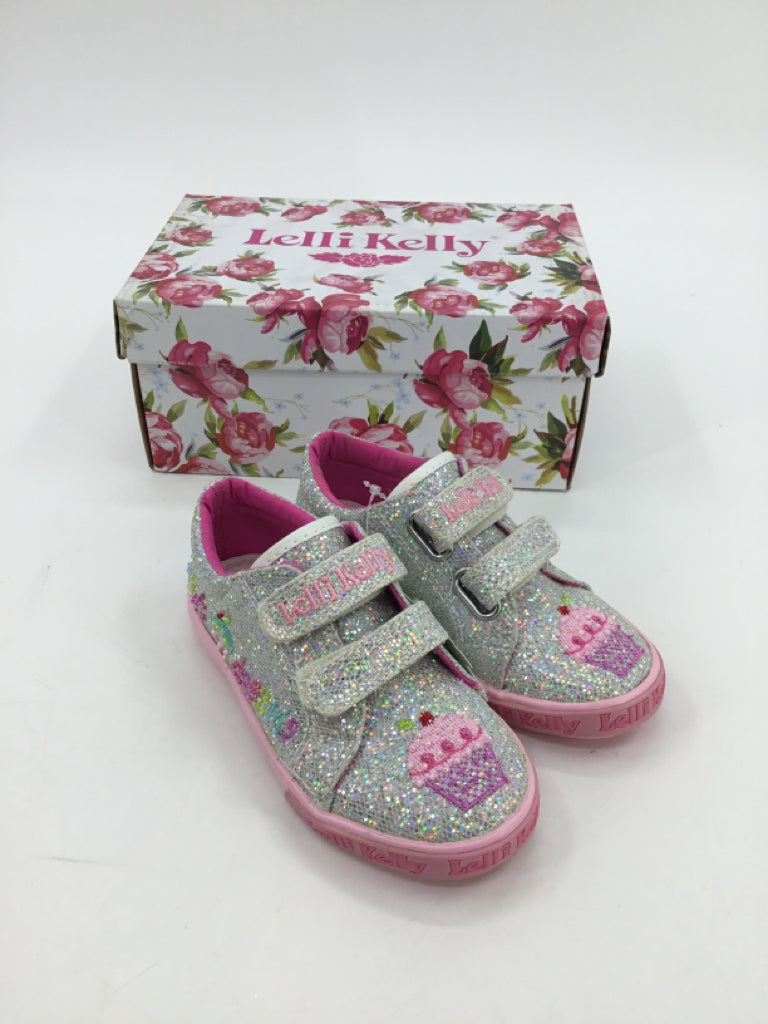 Lelli Kelly Child Size 9.5 Toddler Silver Sneakers