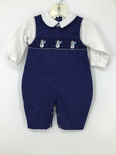 Tricia Child Size 3 Months Blue Christmas Outfit
