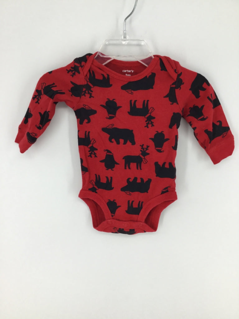 Carter's Child Size 3 Months Red Christmas Onesie