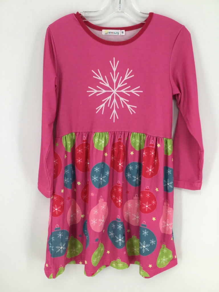 Sunshine Swing Child Size 10 Pink Christmas Dress