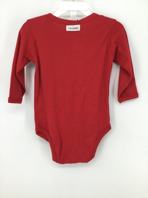 Kakabaka Child Size 18 Months Red Valentine's Day Baseball Onesie