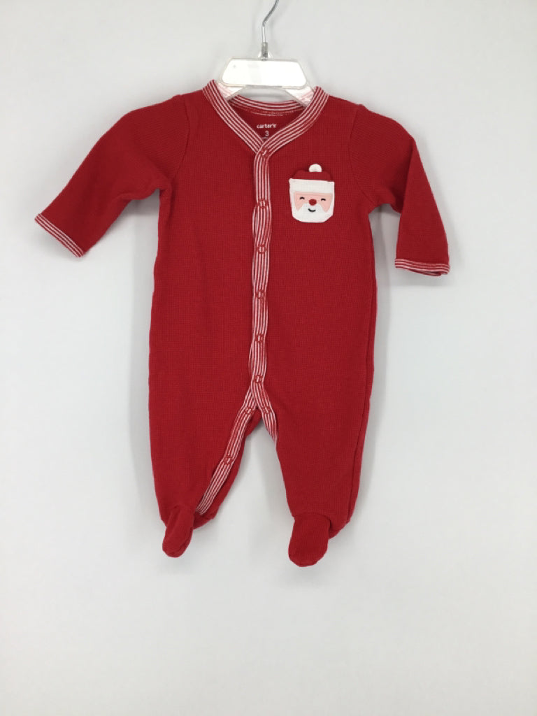 Carter's Child Size 3 Months Red Christmas Sleeper