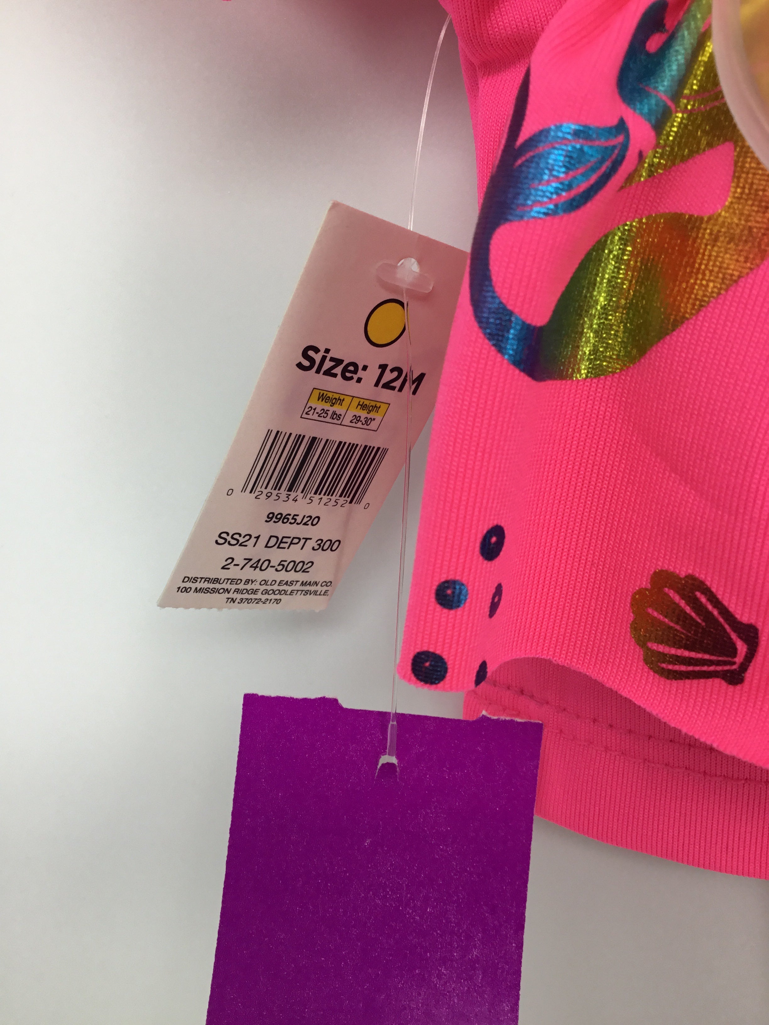 Lemon Kiss Child Size 12 Months Pink Swimwear - girls
