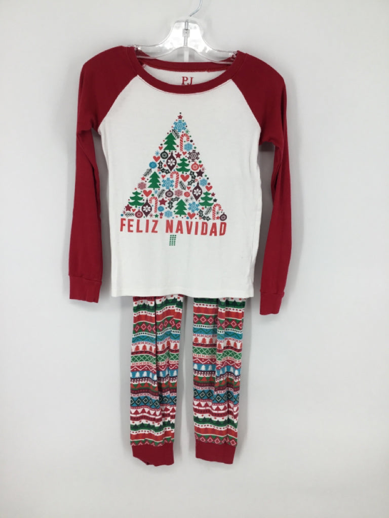 Childrens Place Child Size 8 Red Christmas Pajamas