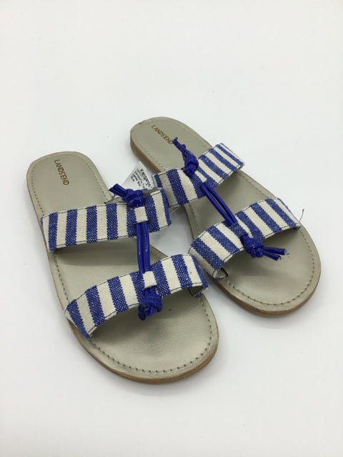 Lands' End Child Size 6 Youth Blue Sandals/Flip Flops