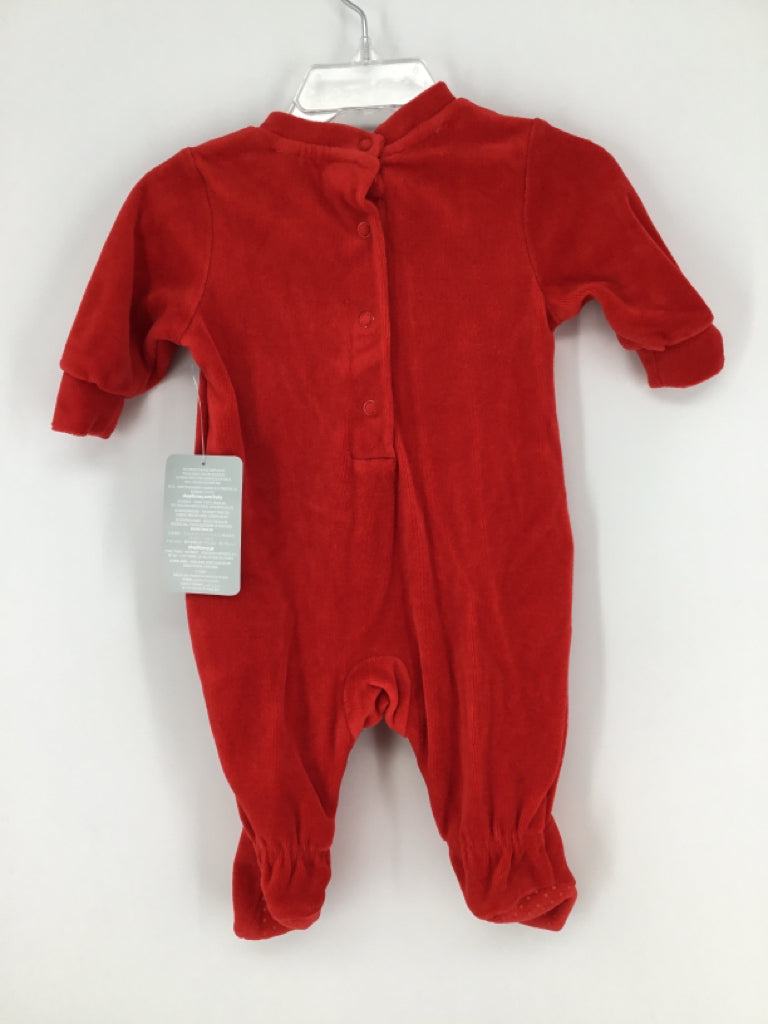 Disney Child Size 0-3 Months Red Christmas Outfit