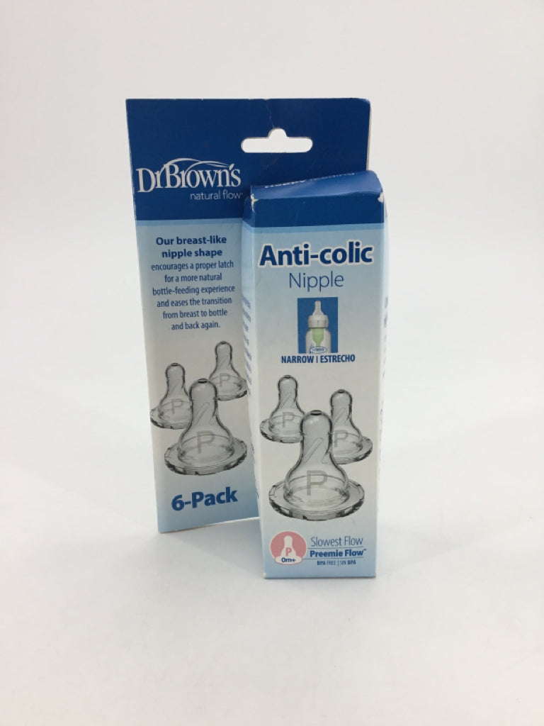 Dr Browns Narrow Nipples for Baby Bottles - 6 pcs