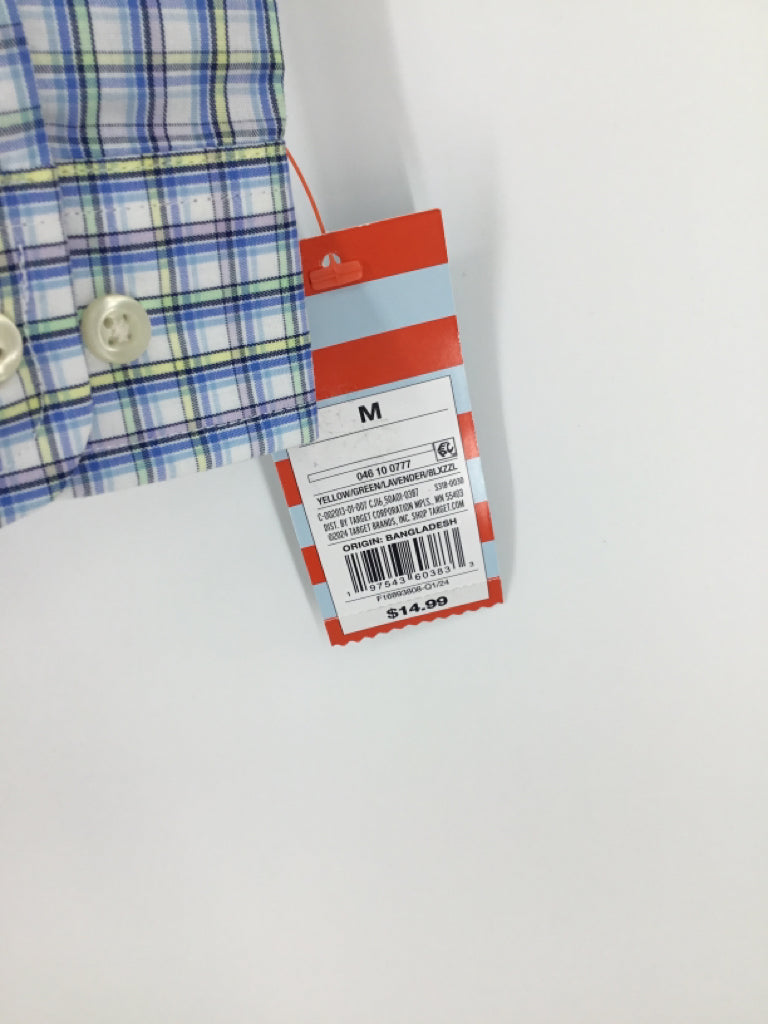 Cat & Jack Child Size 8 Blue Plaid Shirt - boys