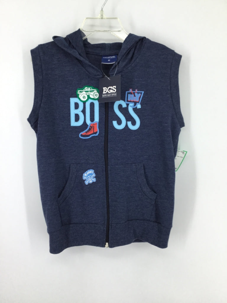 Boys Got Style Child Size 4 Blue screen printed Hoodie - boys