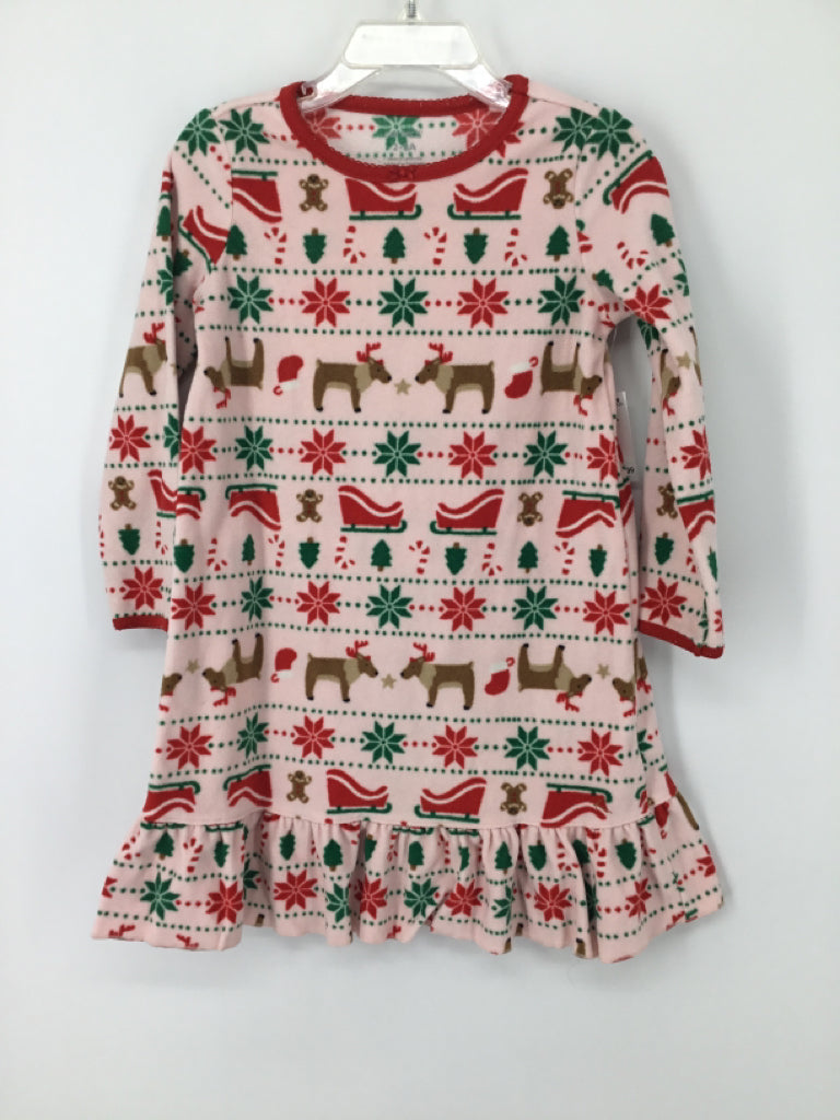 Carter's Child Size 2 Pink Christmas Pajamas