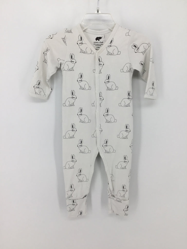 Monica + Andy Child Size 3-6 Months White Easter Pajamas