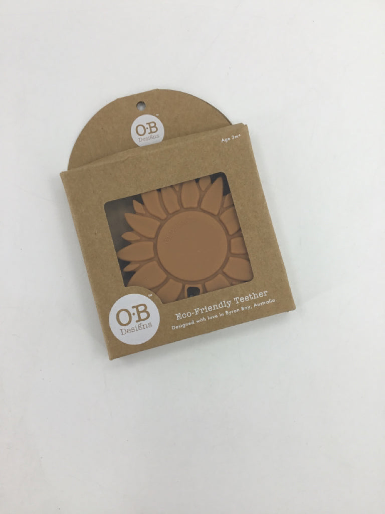 OB Designs Orange Silicone Sunflower Teether