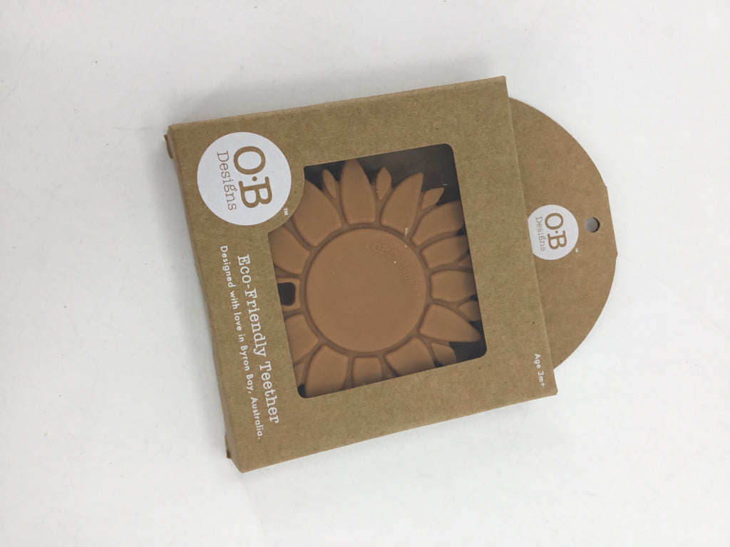 OB Designs Orange Silicone Sunflower Teether