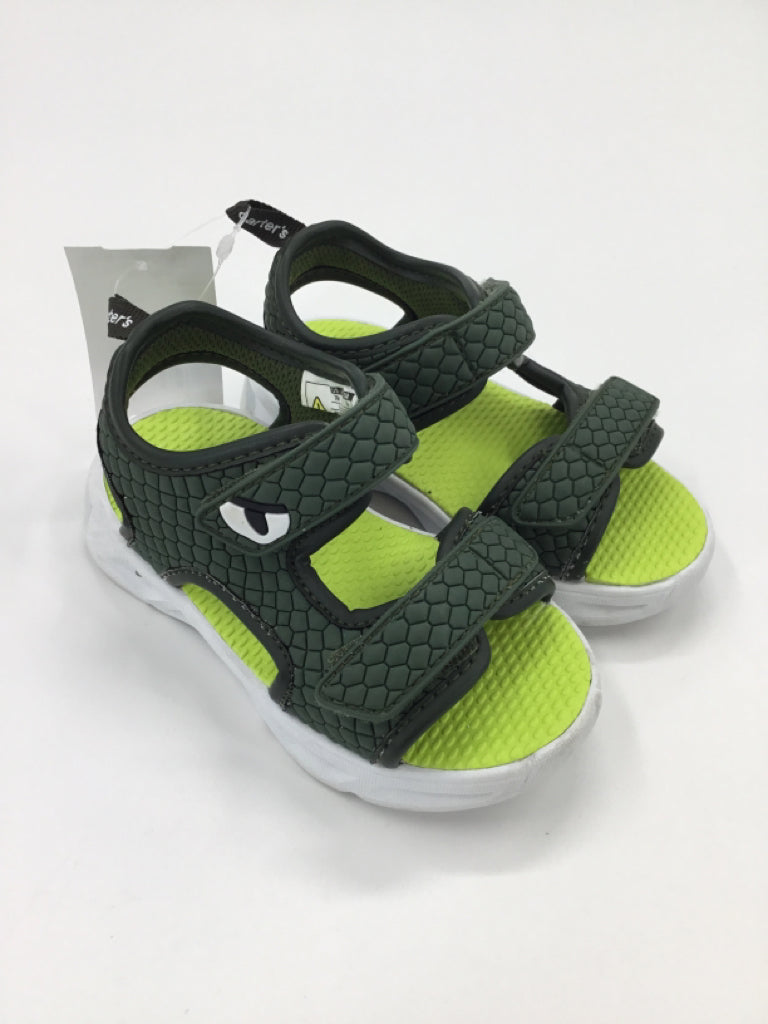 Carter's Child Size 7 Toddler Green Sandals/Flip Flops