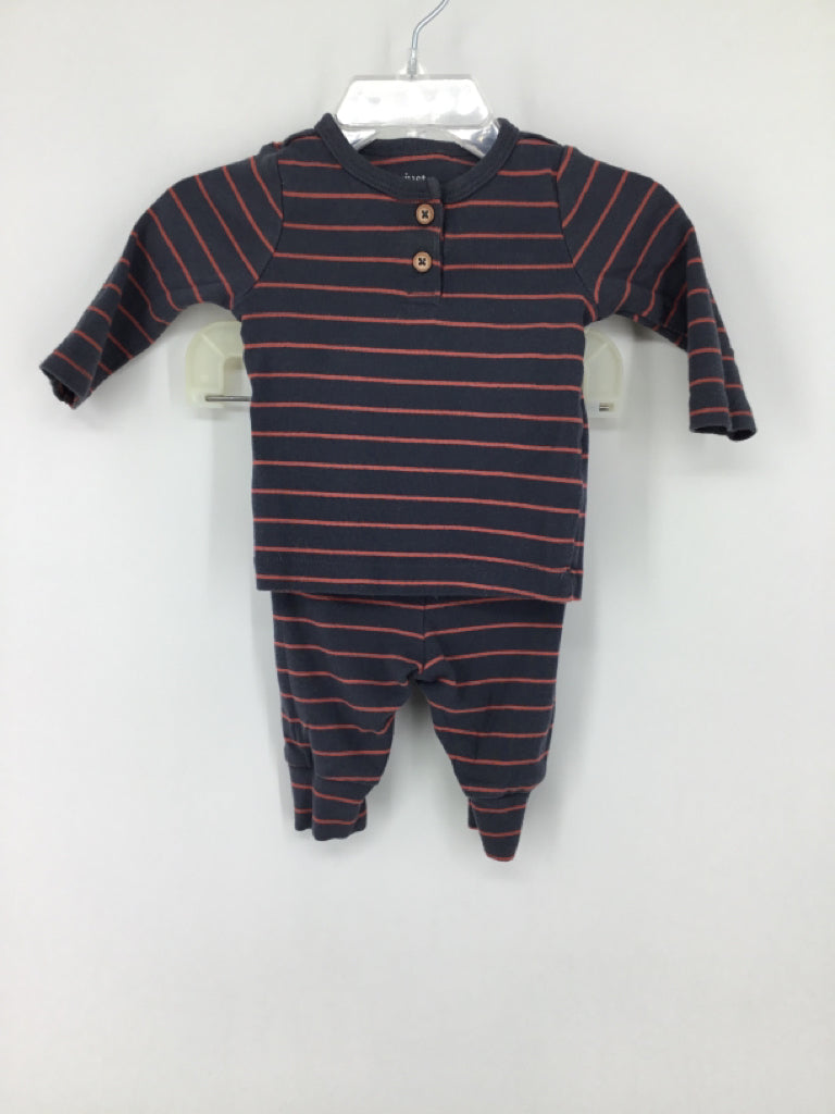 Just One You Made by Carters Child Size 3 Months Gray Stripe Outfit - boys