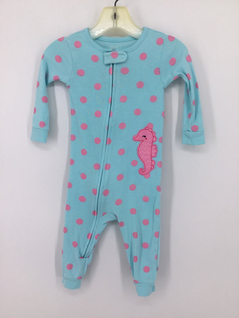 Just One You Made by Carters Child Size 12 Months Blue Pajamas - girls