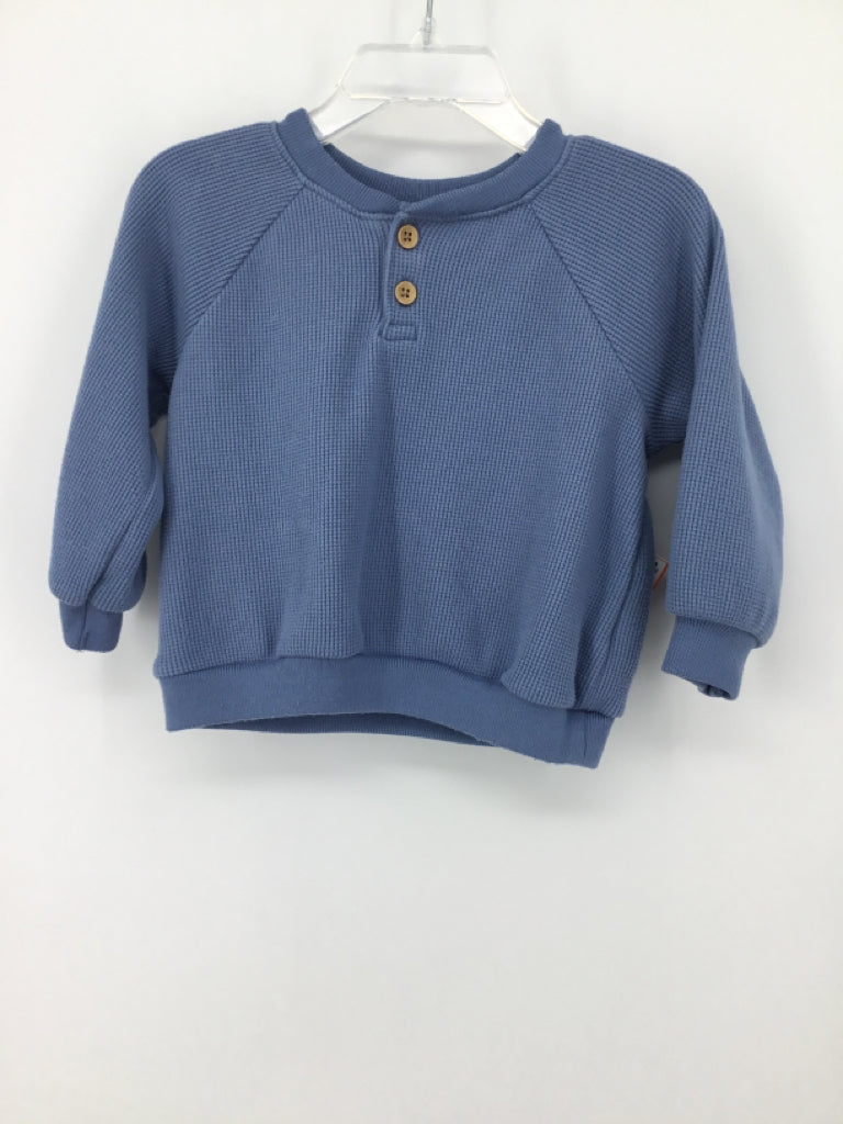Old Navy Child Size 12-18 Months Blue Solid Shirt - boys
