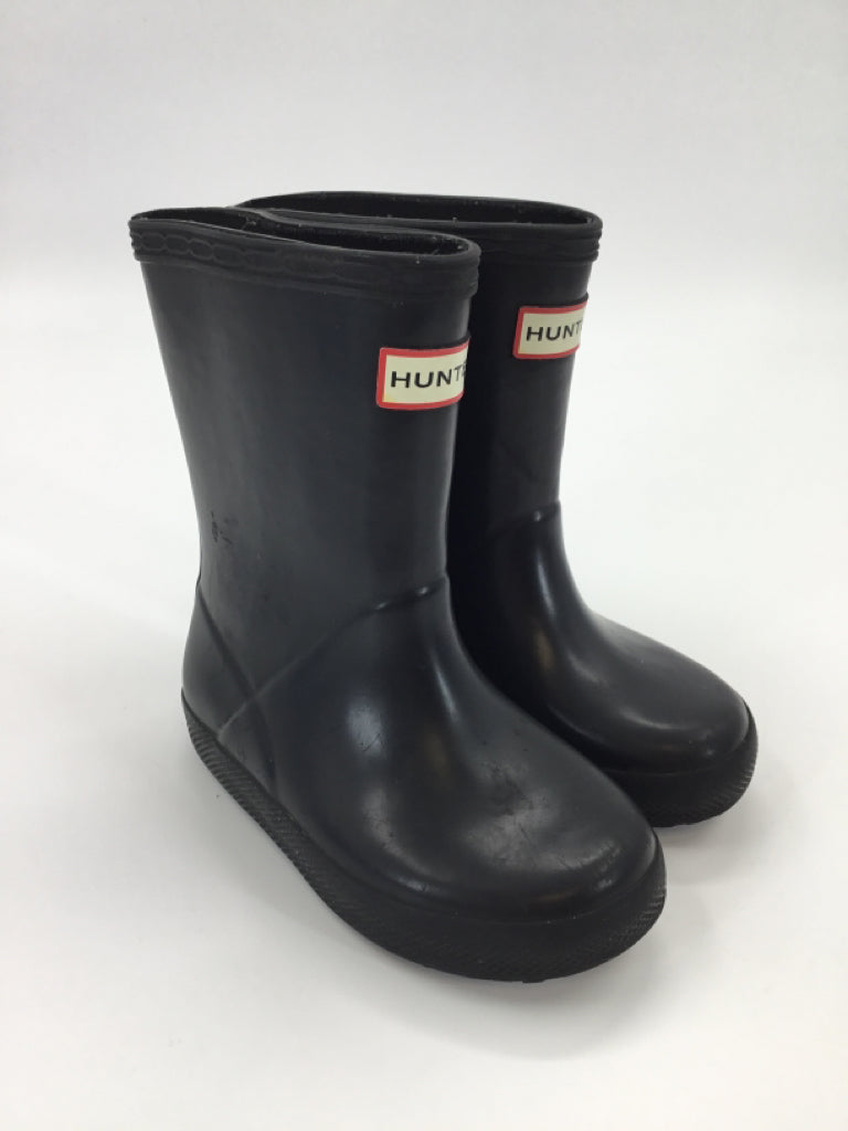 Hunter Child Size 6 Toddler Black Rain/Snow Boots