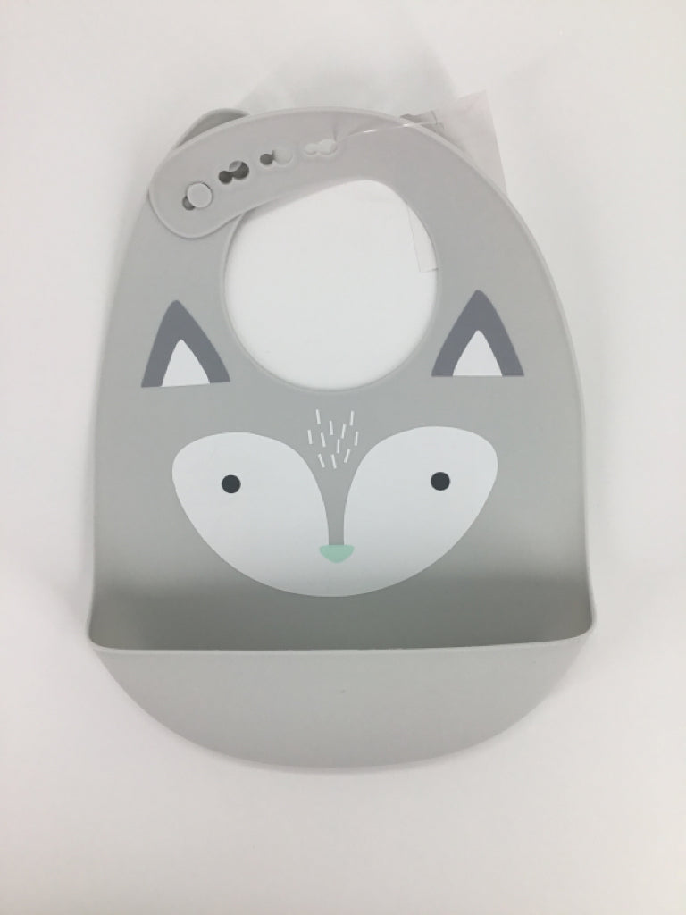 cloud island Gray Silicone Bib