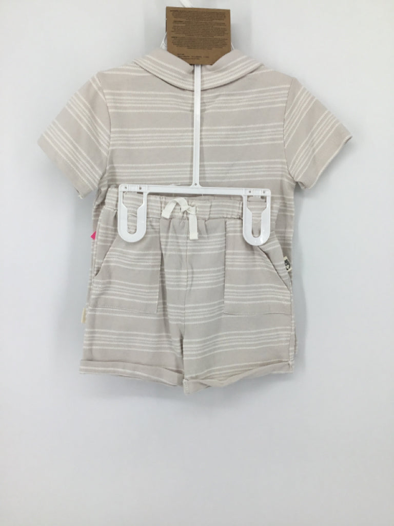 Rabbit + Bear Child Size 3 Gray Stripe Outfit - boys