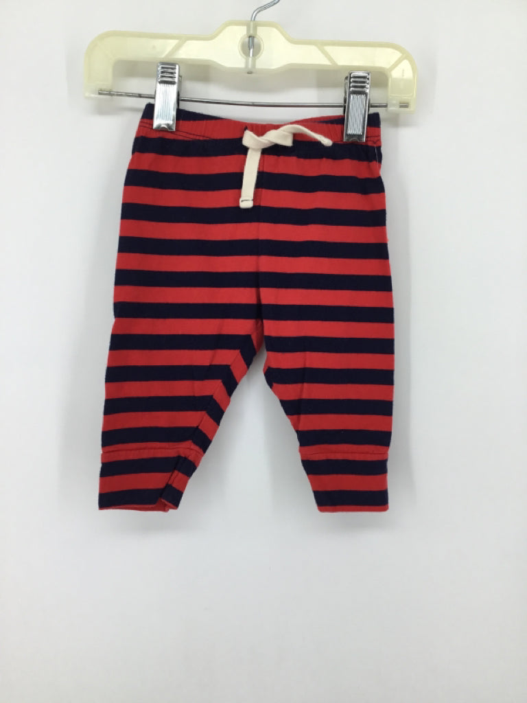 Baby Gap Child Size 3-6 Months Red Stripe Pants - boys