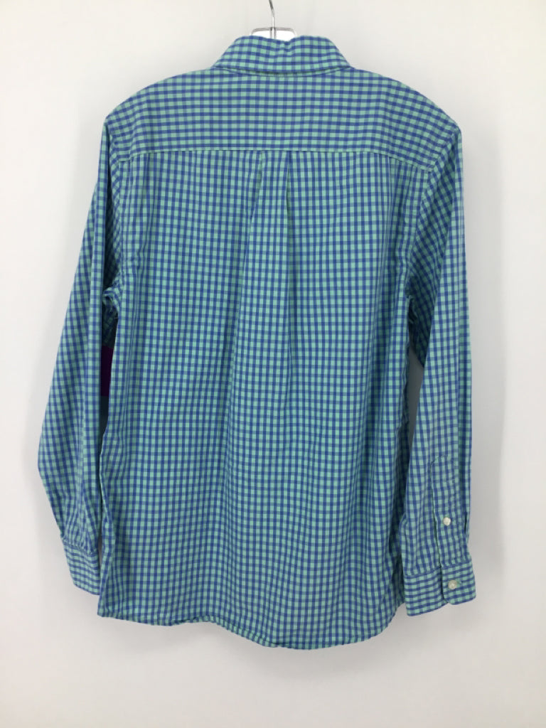 vineyard vines Child Size 12 Blue Gingham Shirt - boys